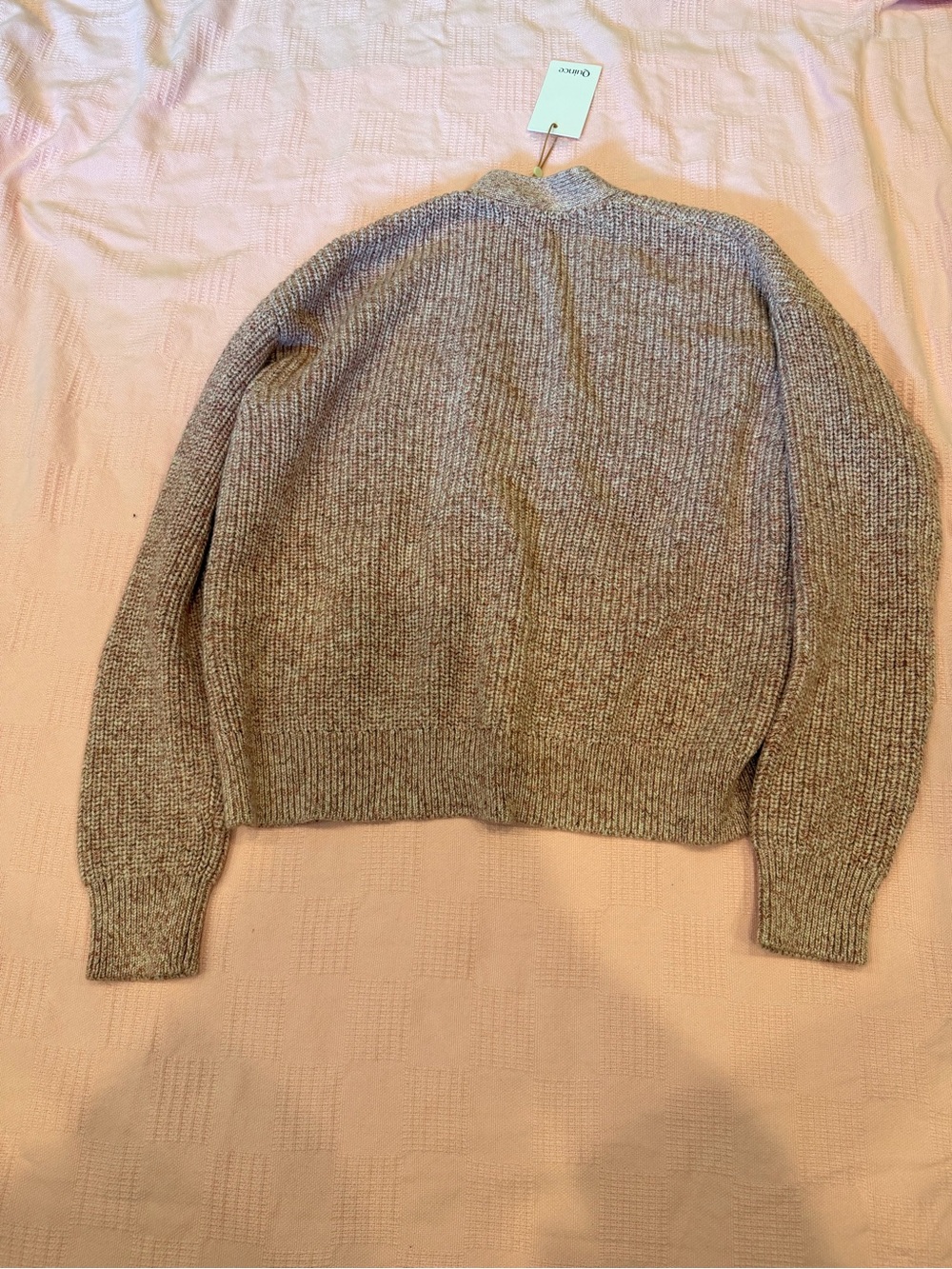 Quince *Discontinued color* Dusty Pink V-Neck Button Cardigan - Picture 4 of 4